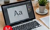 Graphic design workspace