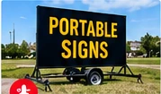 Portable roadside advertising sign